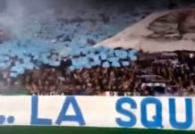 (ВИДЕО) Навијачи Лација истакли тробојку! Подршка Србима у Црној Гори