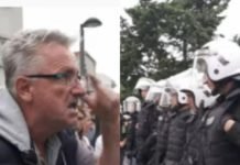 (ПОТРЕСНО) Ветеран и инвалид Вујичић „прса у прса“ са полицијом: Немојте да гинете због Ђукановића, због њега сам изгубио око, 30 година не спавам!