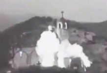 Снимак из албанске архиве настао 1969. године који приказује рушење велике српске средњовековне цркве из 13. века у околини Скадра (ВИДЕО) Снимак