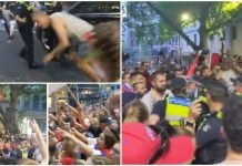 (ВИДЕО) Снимак сукоба с полицијом када је ауто с Ђоковићем изашао из гараже адвоката